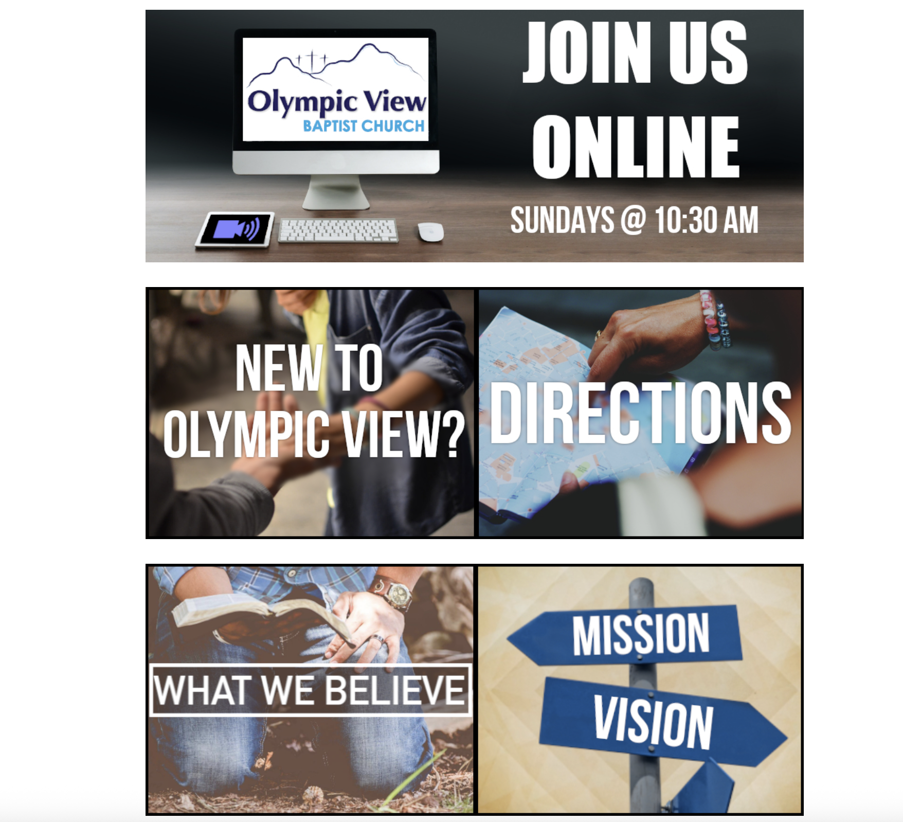 Church Home Page Web Design